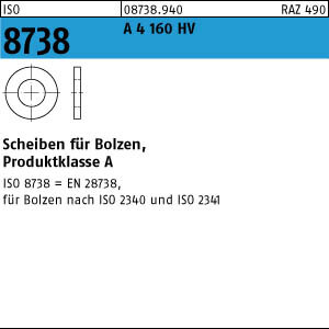 25 Edelstahl Scheiben ISO 8738 A4 16