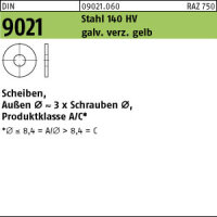 1000 Unterlegscheiben DIN 9021 gelb verzinkt 140HV 6,4 mm...