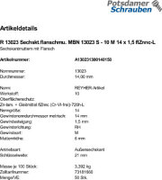 50 Sechskantflanschmu. ART 13023 Sechskt.flanschmu. MBN...