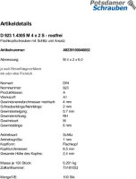 100 Flachkopfschrauben DIN 923 1.4305 M4x2 rostfrei A1...