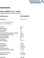 100 Flachkopfschrauben DIN 923 1.4305 M5x6 rostfrei A1...