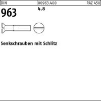 1000 Schlitz Senkschrauben DIN 963 4.8 Stahl M4x35