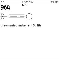 2000 Schlitz Linsensenkschrauben DIN 964 4.8 M4x10 Stahl