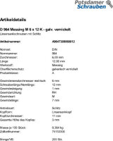 200 Schlitz Linsensenkschrauben DIN 964 Messing...