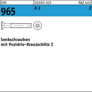1000 Edelstahl V2A Kreuzschlitz Senkschrauben DIN 965 A2 -H M2x12 -Z