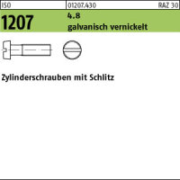 1000 Schlitz Zylinderschrauben ISO 1207 4.8 M3x8...