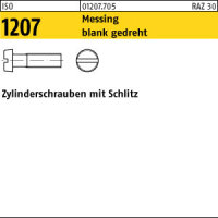 100 Schlitz Zylinderschrauben ISO 1207 Messing M1x2