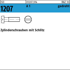 100 Edelstahl A1 Schlitz Zylinderschrauben ISO 1207 1.4305 M1,6x3
