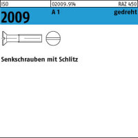 100 Edelstahl A1 Schlitz Senkschrauben ISO 2009 1.4305...