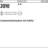 2000 Linsensenkschrauben ISO 2010 4.8 Stahl M2,5x6