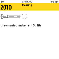 200 Linsensenkschrauben ISO 2010 Messing M6x12