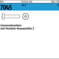 200 Edelstahl V2A Krz. Linsenkopfschrauben ISO 7045 A2 -Z...