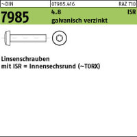 1000 Torx Linsenkopfschrauben DIN 7985 4.8 verzinkt TX M6x12