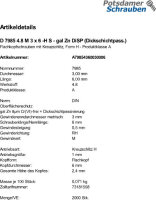 2000 Kreuzschlitz Linsenschrauben DIN 7985 4.8 M3x6 -H DiSP