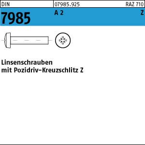 1000 Linsenschrauben DIN 7985 A2 M 1,6 x 3 -Z V2A Niro Edelstahl