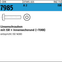 500 Edelstahl V2A Linsenkopfschrauben DIN 7985 A2 TX M4x40