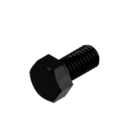 200 Sechskantschrauben DIN 933 8.8 schwarz M6x85