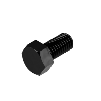 100 Sechskantschrauben DIN 933 8.8 schwarz M12x25