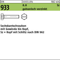 500 Schlitz Sechskantschrauben DIN 933 8.8 verzinkt M5x12
