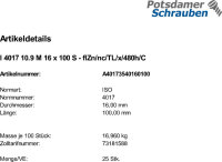 25 Sechskantschrauben ISO 4017 10.9...
