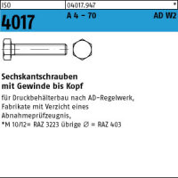 25 Sechskantschrauben ISO 4017 A4 - 70 M20x30 AD-W2 A4...