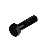 1 Sechskantschrauben DIN 931 8.8 schwarz M20x200