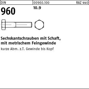 25 Feingewinde Sechskantschrauben DIN 960 10.9 M24x2x80