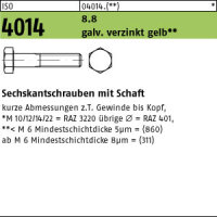 1 Sechskantschrauben ISO 4014 8.8 M24x200 gelb verzinkt