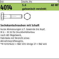 100 Sechskantschrauben ISO 4014 5.6 verzinkt M10x50