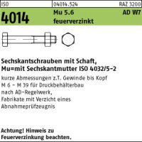 25 Sechskantschrauben ISO 4014 5.6 Mu Kl. 5 M16x90...