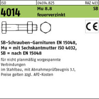 25 Sechskantschrauben Set SB ISO 4014 8.8 U tZn CE +...