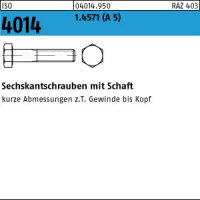 1 Sechskantschrauben ISO 4014 1.4571 M20x85 A 5 Niro...