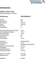 200 Edelstahl V2A Sechskant Flanschschrauben DIN 6921 A2...