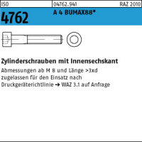 100 Innensechskant Zylinderkopfschrauben ISO 4762 A4...