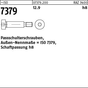 25 Pass Schulterschrauben ISO 7379 12.9 12 h8 - M10x30 Stahl