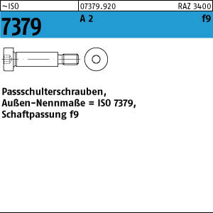 50 Pass Schulterschrauben ISO 7379 A2 8 f9 M6x12 AISI 302 V2A Edelstahl