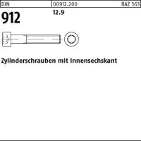 25 Innensechskant Zylinderkopfschrauben DIN 912 12.9 schwarz M20x65