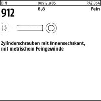 100 Innensechskant Zylinderkopfschrauben DIN 912 8.8...
