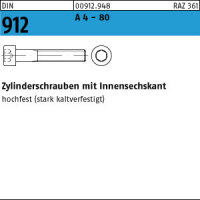 100 Edelstahl V4A Innensechskant Zylinderkopfschrauben DIN 912 A4 - 80 M6x10