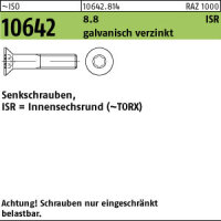 500 Torx Senkkopfschrauben ISO 10642 8.8 verzinkt M5x25 TX