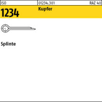 100 Splinte ISO 1234 Kupfer 3,2x36