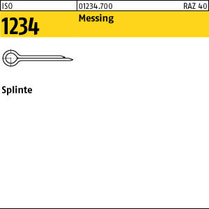 200 Splinte ISO 1234 Messing 1,6x25