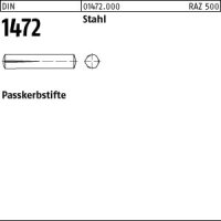 100 Passkerbstifte DIN 1472 Stahl 4x12