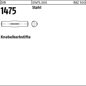 250 Knebelkerbstifte DIN 1475 Stahl 3x6