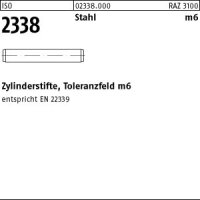 100 Zylinderstifte ISO 2338 Stahl 9S20K 2,5 m6 x 20