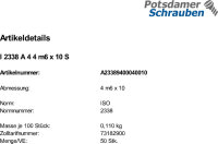 50 Edelstahl V4A Zylinderstifte ISO 2338 A4 4 m6 x 10