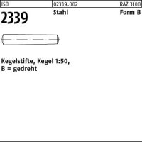 25 Kegelstifte ISO 2339 9S20K B 14x60 Stahl