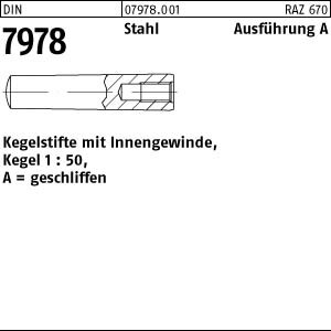 1 Kegelstifte DIN 7978 Stahl A20x80