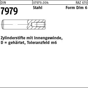 25 Zylinderstifte DIN 7979 Stahl D 6x24
