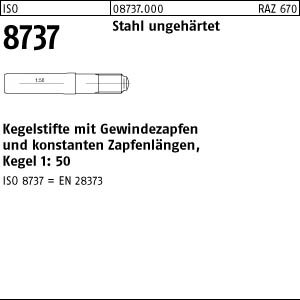 10 Kegelstifte ISO 8737 9S20K 13x85 Stahl